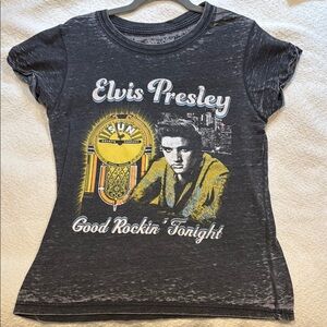 Recycled Karma Black Short Sleeve Tee Vintage Rock Style